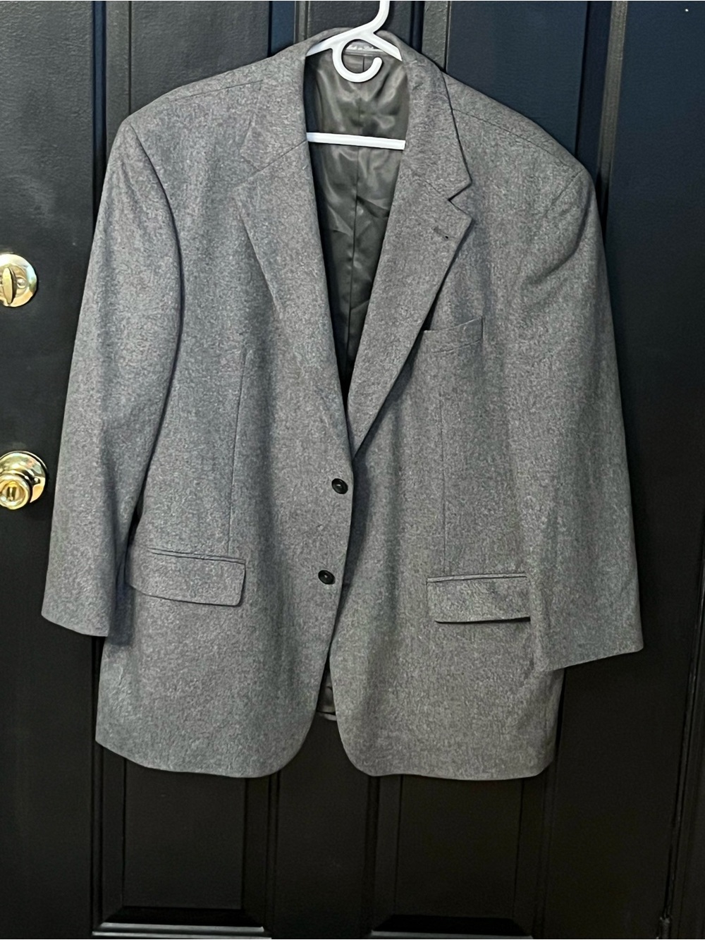 Oscar de la Renta Gray Men's Sport Coat - Two-Button Blazer